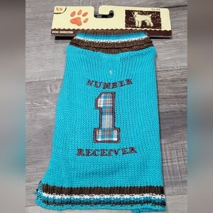 Dog Sweater with "Number 1 Reciever" Design
